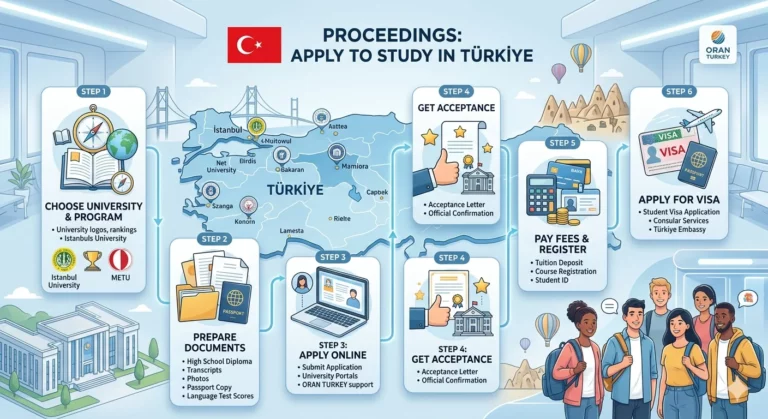 إجراءات التقديم للدراسة في تركيا للاجانب